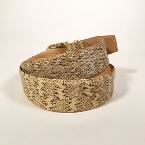 Genuine Snakeskin Chic Belt - Size ML - Picture 2 of 4
